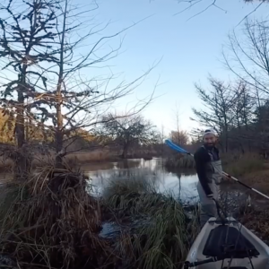 Kayak Bass Fishing- PISSED OFF Land Owners CAUGHT ON FILM!!** Try to Run Us Off "their" River!!